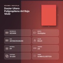 DOSIER UÑERO POLIPROPILENO A4 ROJO 10UD - resumen de atributos