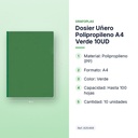 DOSIER UÑERO POLIPROPILENO A4 VERDE 10UD - características principales