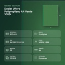 DOSIER UÑERO POLIPROPILENO A4 VERDE 10UD - resumen de atributos