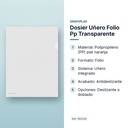 DOSIER UÑERO FOLIO PP TRANSPARENTE - características principales