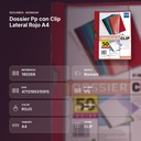 DOSSIER PP CON CLIP LATERAL ROJO A4 - resumen de atributos
