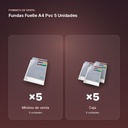 FUNDAS FUELLE A4 PVC 5 UNIDADES  - formato de venta: caja de 5