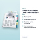 FUNDA MULTITALADRO LEITZ A4 PESTAÑAS 6 - características principales