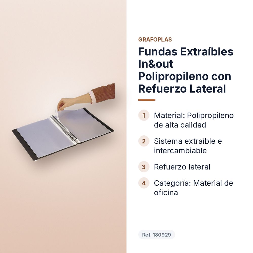 FUNDAS EXTRAÍBLES IN&OUT POLIPROPILENO CON REFUERZO LATERAL - características principales