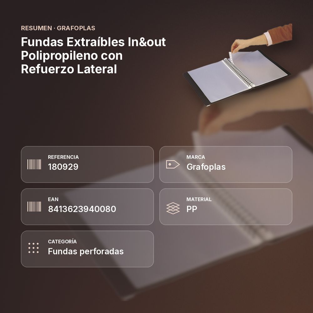 FUNDAS EXTRAÍBLES IN&OUT POLIPROPILENO CON REFUERZO LATERAL - resumen de atributos