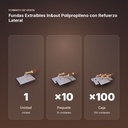 FUNDAS EXTRAÍBLES IN&OUT POLIPROPILENO CON REFUERZO LATERAL - formato de venta: paquete de 10, caja de 100