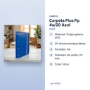 CARPETA PLUS PP 4A/20 AZUL - características principales