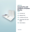 CARPETA PVC A4 CANGURO 2X52MM BLANCO - características principales