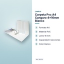 CARPETA PVC A4 CANGURO 4X16MM BLANCO - características principales