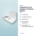 CARPETA PVC A4 CANGURO 4X52MM BLANCO - características principales