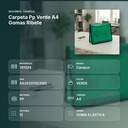 CARPETA PP VERDE A4 GOMAS RIBETE - resumen de atributos