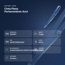 CINTA PLANA PORTANOMBRES AZUL  - resumen de atributos