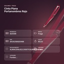 CINTA PLANA PORTANOMBRES  ROJO  - resumen de atributos