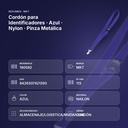 CORDÓN PARA IDENTIFICADORES  · AZUL · NYLON · PINZA METÁLICA - resumen de atributos