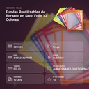 FUNDAS REUTILIZABLES DE BORRADO EN SECO FOLIO 10 COLORES  - resumen de atributos