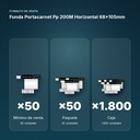 FUNDA PORTACARNET PP 200M HORIZONTAL 68X105MM - formato de venta: paquete de 50, caja de 1800