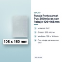 FUNDA PORTACARNET  PVC 200MICRAS CON REBAJE 109X165MM - características principales