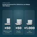 FUNDA PORTACARNET  PVC 200MICRAS CON REBAJE 109X165MM - formato de venta: paquete de 50, caja de 1000