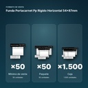 FUNDA PORTACARNET PP RÍGIDO HORIZONTAL 54X87MM  - formato de venta: paquete de 50, caja de 1500