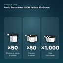 FUNDA PORTACARNET 300M VERTICAL 85X54MM - formato de venta: paquete de 50, caja de 1000