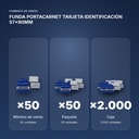 FUNDA PORTACARNET TARJETA IDENTIFICACIÓN 57x90MM - formato de venta: paquete de 50, caja de 2000