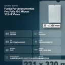 FUNDA PORTADOCUMENTOS PVC FOLIO 150 MICRAS 325X230MM - resumen de atributos