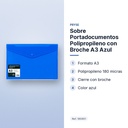 SOBRE PORTADOCUMENTOS POLIPROPILENO CON BROCHE A3 AZUL  - características principales
