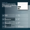 SOBRE PORTADOCUMENTOS POLIPROPILENO CON BROCHE A3 TRANSPARENTE  - resumen de atributos