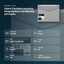 SOBRE PORTADOCUMENTOS POLIPROPILENO CON BROCHE A4 HUMO - resumen de atributos