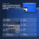 SOBRE PORTADOCUMENTOS POLIPROPILENO CON VELCRO A4 AZUL  - resumen de atributos