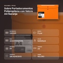 SOBRE PORTADOCUMENTOS POLIPROPILENO CON VELCRO A4 NARANJA  - resumen de atributos