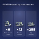 CHINCHETAS NIQUELADAS CAJA 50 UDS CABEZA PLANA - formato de venta: paquete de 12, caja de 288