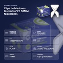 CLIPS DE MARIPOSA BISMARK Nº20 58MM NIQUELADOS - resumen de atributos