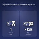 CLIPS DE MARIPOSA BISMARK Nº20 58MM NIQUELADOS - formato de venta: caja de 120