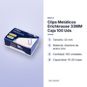 CLIPS METÁLICOS ERICHKRAUSE 33MM CAJA 100 UDS  - características principales