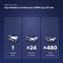 CLIPS METÁLICOS ERICHKRAUSE 33MM CAJA 100 UDS  - formato de venta: paquete de 24, caja de 480