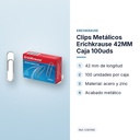 CLIPS METÁLICOS ERICHKRAUSE 42MM CAJA 100UDS - características principales