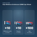 CLIPS METÁLICOS ERICHKRAUSE 42MM CAJA 100UDS - formato de venta: paquete de 10, caja de 100