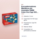 ENCUADERNADORES METÁLICOS SIN ARANDELA 12MM COLOR ORO CAJA 100 UDS - características principales