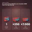 ENCUADERNADORES METÁLICOS SIN ARANDELA 12MM COLOR ORO CAJA 100 UDS - formato de venta: caja de 250, palé de 7000