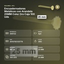 ENCUADERNADORES METÁLICOS CON ARANDELA 25MM COLOR ORO CAJA 100 UDS - resumen de atributos