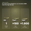 ENCUADERNADORES METÁLICOS CON ARANDELA 25MM COLOR ORO CAJA 100 UDS - formato de venta: caja de 100, palé de 1800