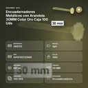 ENCUADERNADORES METÁLICOS CON ARANDELA 30MM COLOR ORO CAJA 100 UDS - resumen de atributos