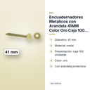 ENCUADERNADORES METÁLICOS CON ARANDELA 41MM COLOR ORO CAJA 100 UDS - características principales
