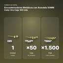 ENCUADERNADORES METÁLICOS CON ARANDELA 50MM COLOR ORO CAJA 100 UDS - formato de venta: caja de 50, palé de 1500