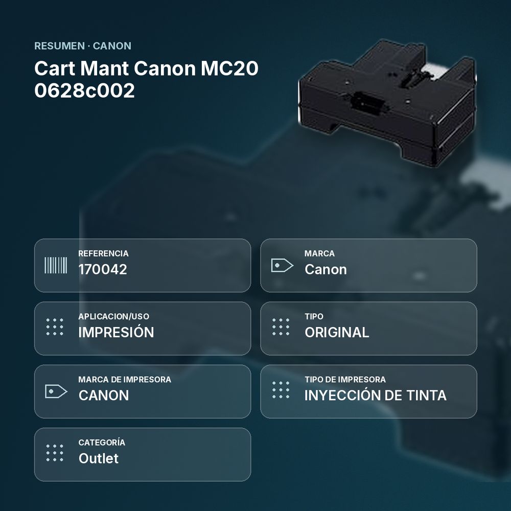 CART MANT CANON MC20 0628C002 - resumen de atributos
