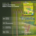 LÁPICES DE COLORES ALPINO TRIMAX 12 COLORES - resumen de atributos