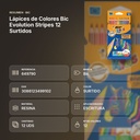 LÁPICES DE COLORES BIC EVOLUTION STRIPES 12 SURTIDOS - resumen de atributos