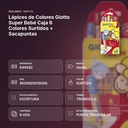 LÁPICES DE COLORES GIOTTO SUPER BEBÉ CAJA 6 COLORES SURTIDOS + SACAPUNTAS - resumen de atributos