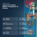 LÁPICES DE COLORES MAPED TRIANGULARES 12 COLORES - resumen de atributos